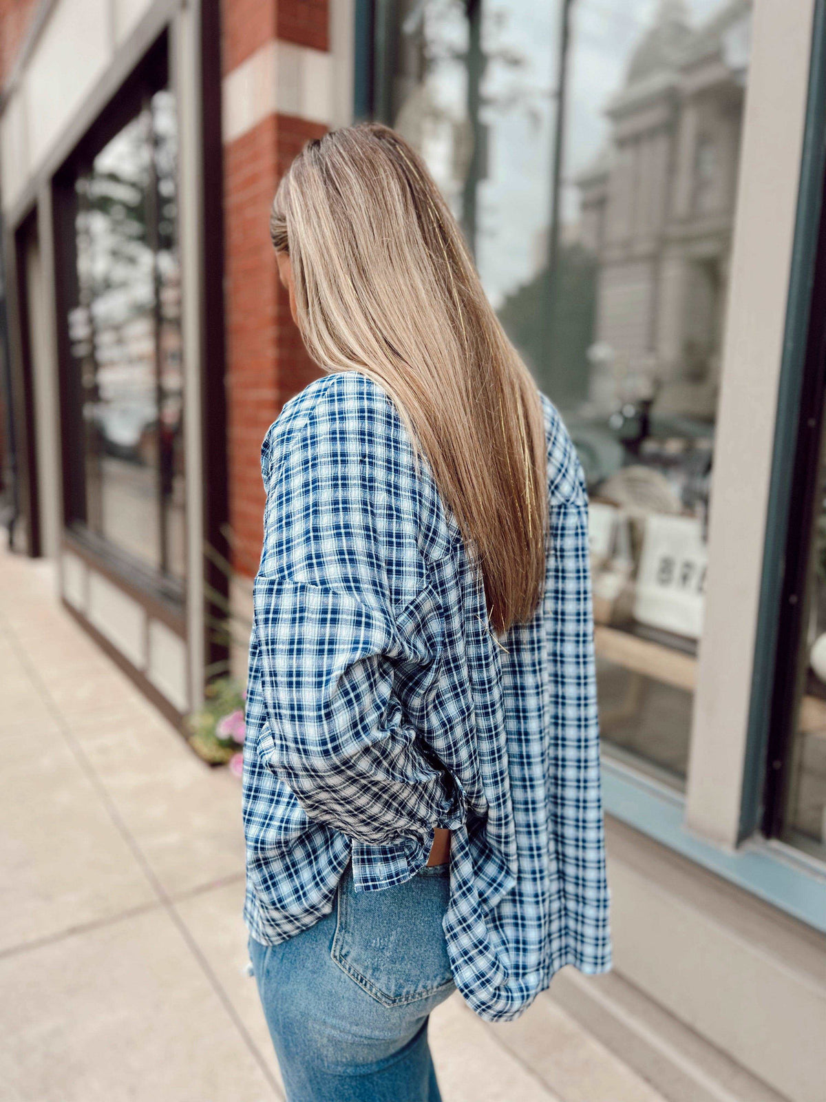 Blue Plaid Button Down