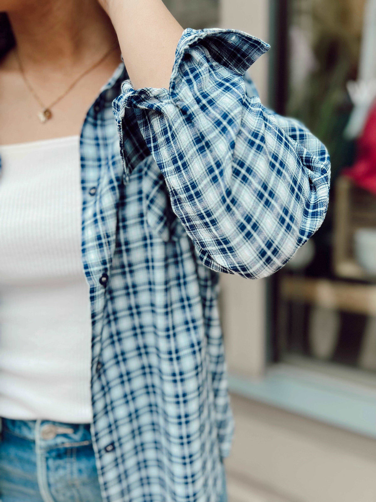 Blue Plaid Button Down