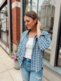 Blue Plaid Button Down