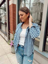 Blue Plaid Button Down