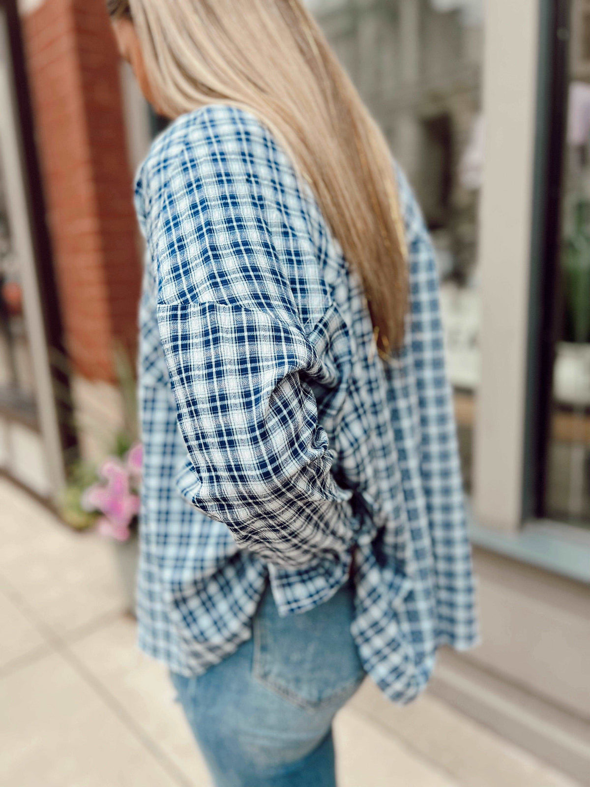 Blue Plaid Button Down