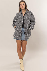 Mixed Media Plaid Shacket