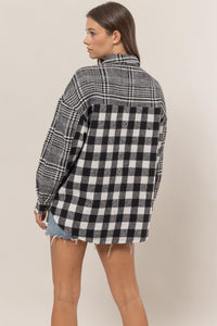 Mixed Media Plaid Shacket