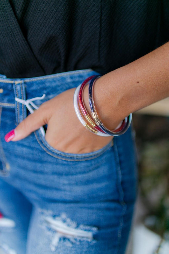 Red Single Jelly Bangle