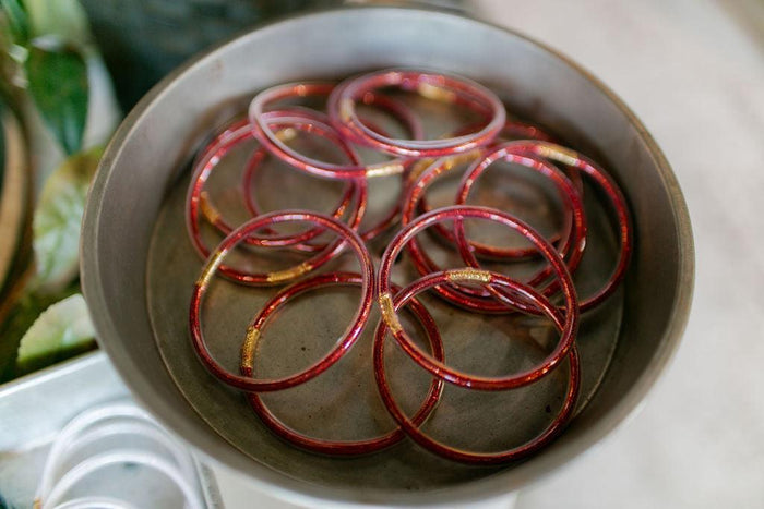 Red Single Jelly Bangle