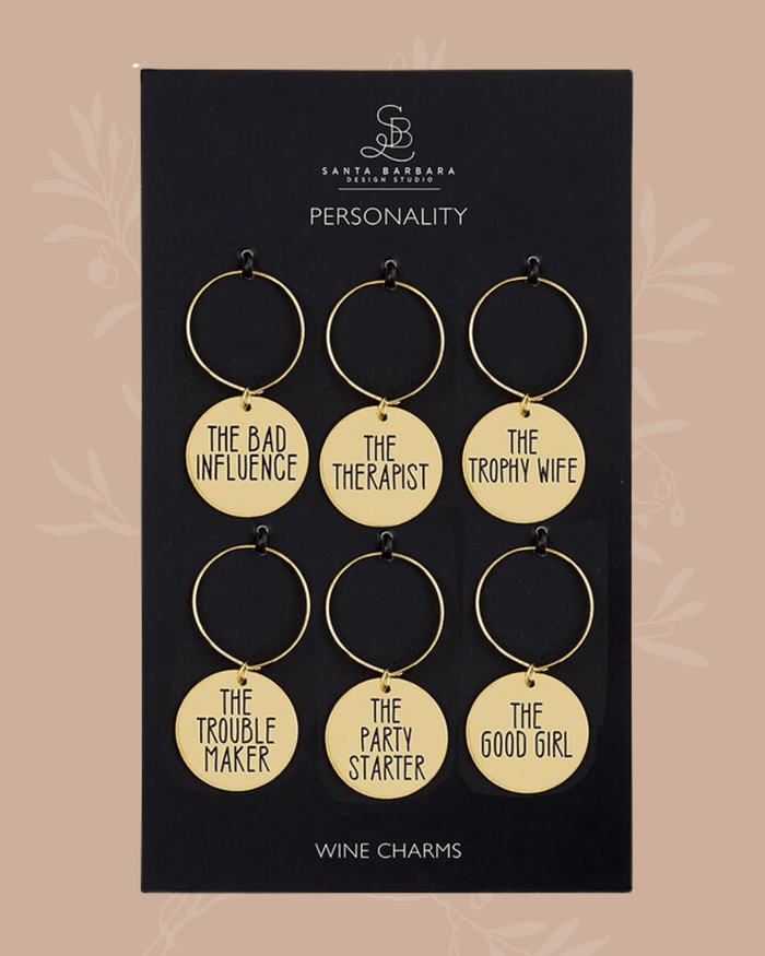 Personality Wine Charm Set