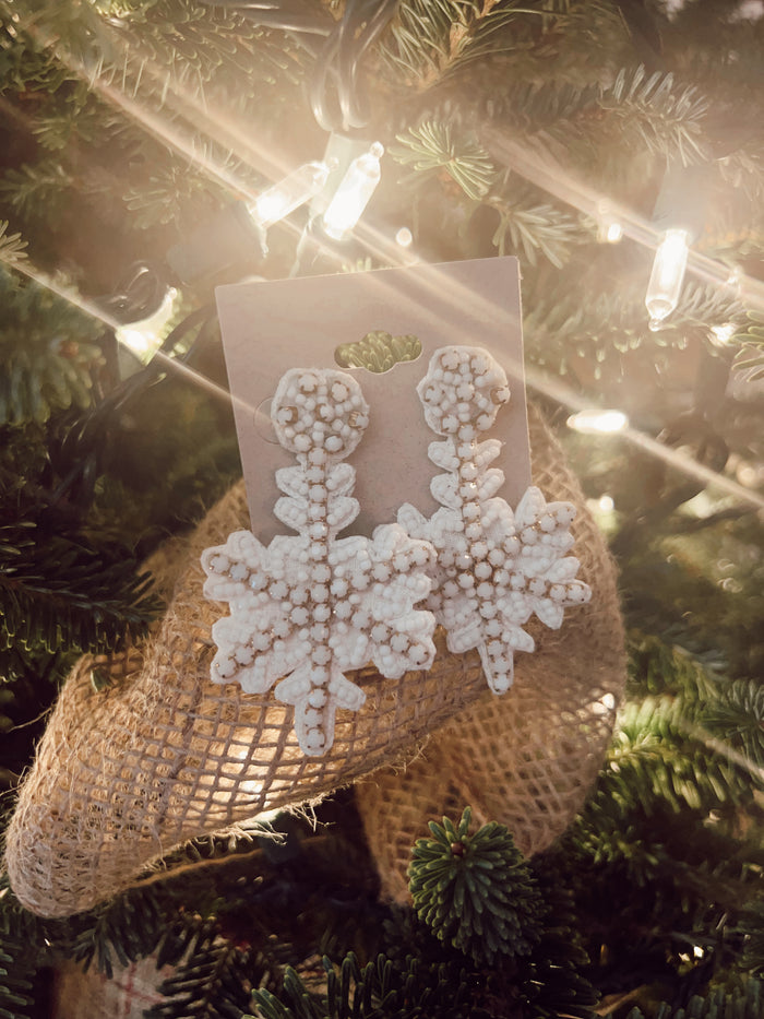 Snowflake Bead Earrings