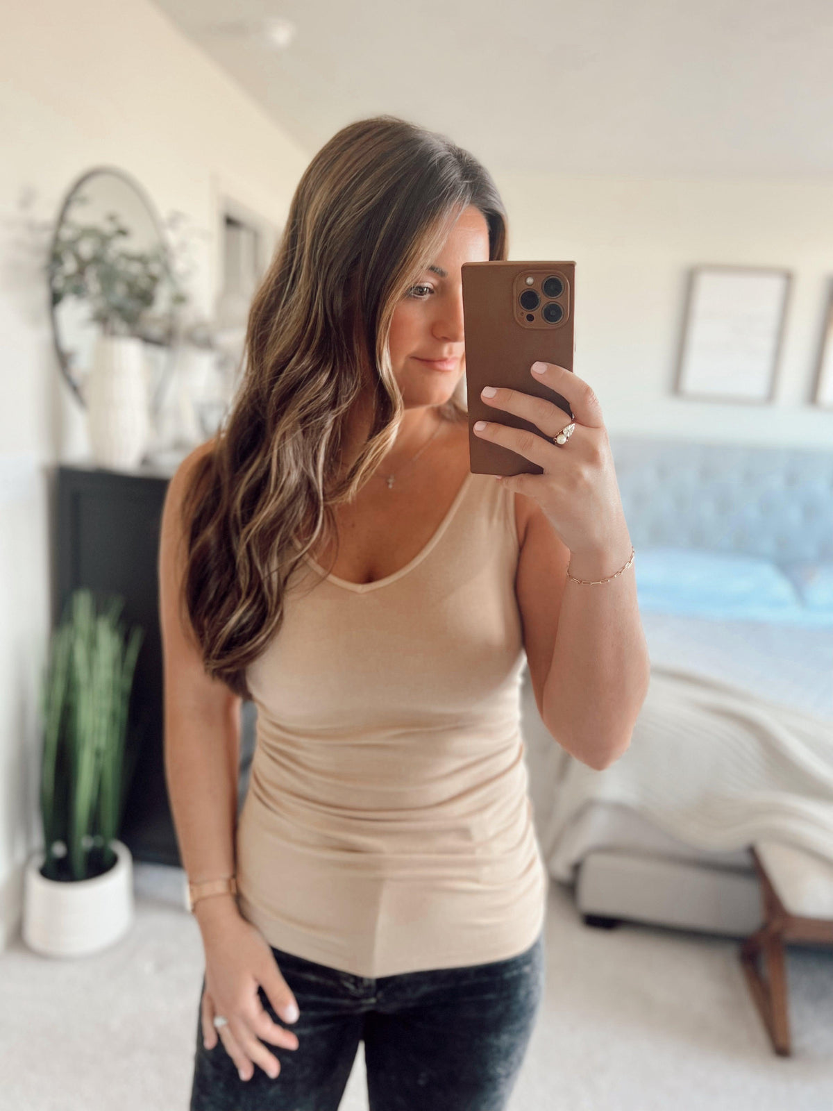 Nude Reversible V-Scoop Neck Tank